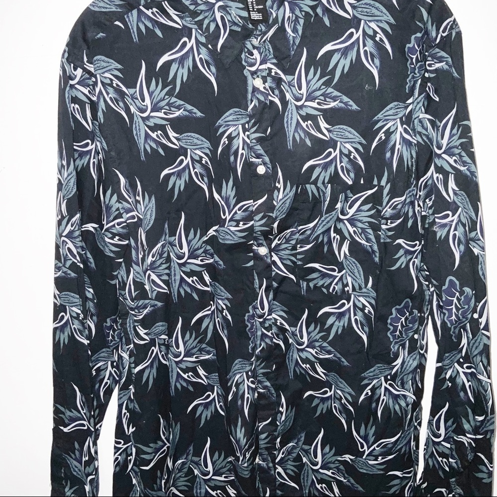 Leaf Print Button Down - image 3